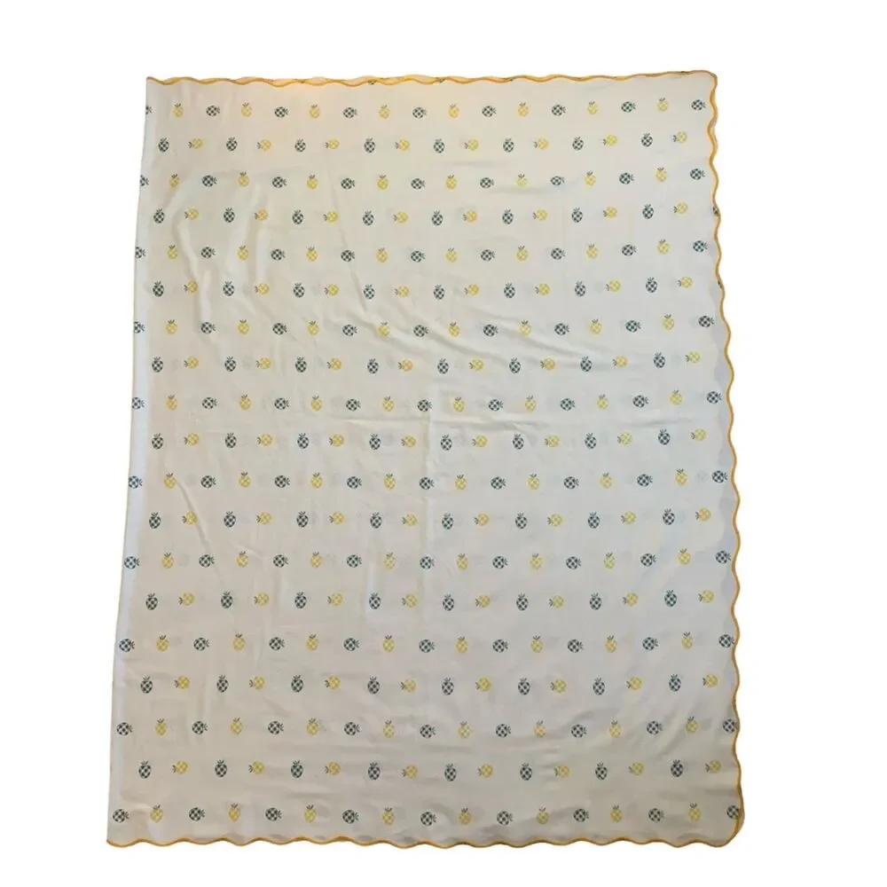 Farmhouse Kitchen Yellow Trim Apple Tablecloth Country 90x60